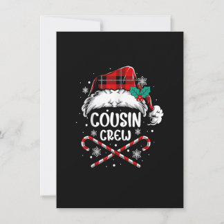 Cousin Crew Santa Rote Kariert Weihnachten Weihnac Einladung