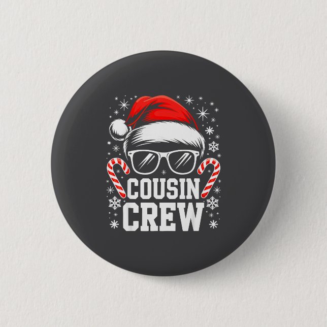 Cousin Crew Shirt Adults Kids Matching Christmas G Button (Vorderseite)