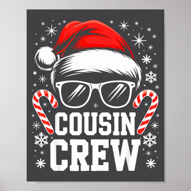 Cousin Crew Shirt Adults Kids Matching Christmas G Poster (Vorne)