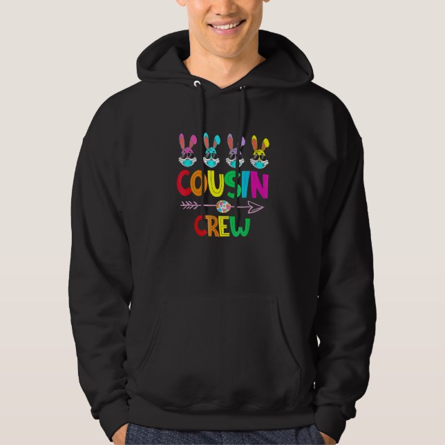 Cousin Crew Squad Niedlich Ostern Bunny Kanbits To Hoodie (Vorderseite)