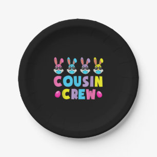 Cousin Crew Squad Ostersonnige Kaninchen Kleinkind Pappteller