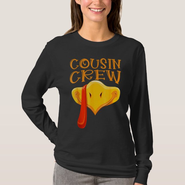 Cousin Crew Türkei Erntedank Pajamas Mat T-Shirt (Vorderseite)