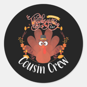 Cousin Crew Türkei Matching Family Group Runder Aufkleber