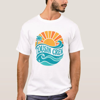 Cousin Crew Vintage Sonnenuntergang Ozeanwelle Cru T-Shirt