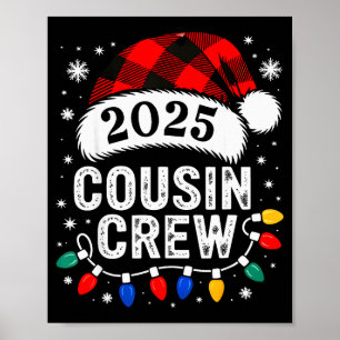 Cousin Crew Weihnachten 2025 Santa Kinder Familien Poster
