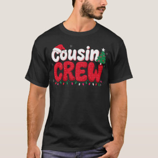 Cousin Crew Weihnachten Familie passende Baumlicht T-Shirt