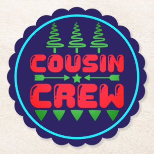 Cousin Crew Weihnachten Familie passendes Design-8 Untersetzer