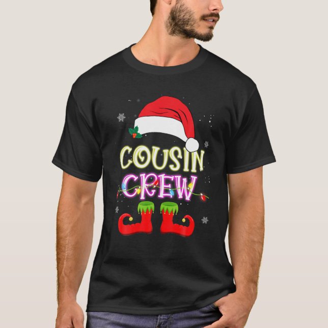 Cousin Crew Weihnachten Familienmitglieder Gruppe  T-Shirt (Vorderseite)