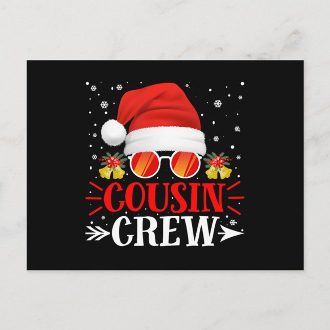Cousin Crew Weihnachten.Png Einladungspostkarte (Vorderseite)