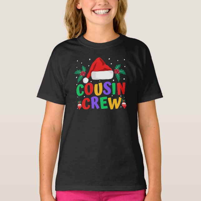 Cousin Crew Weihnachten T - Shirt (Vorderseite)