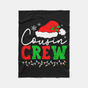 Cousin Crew Weihnachten Xmas Lichter Familie passe Fleecedecke