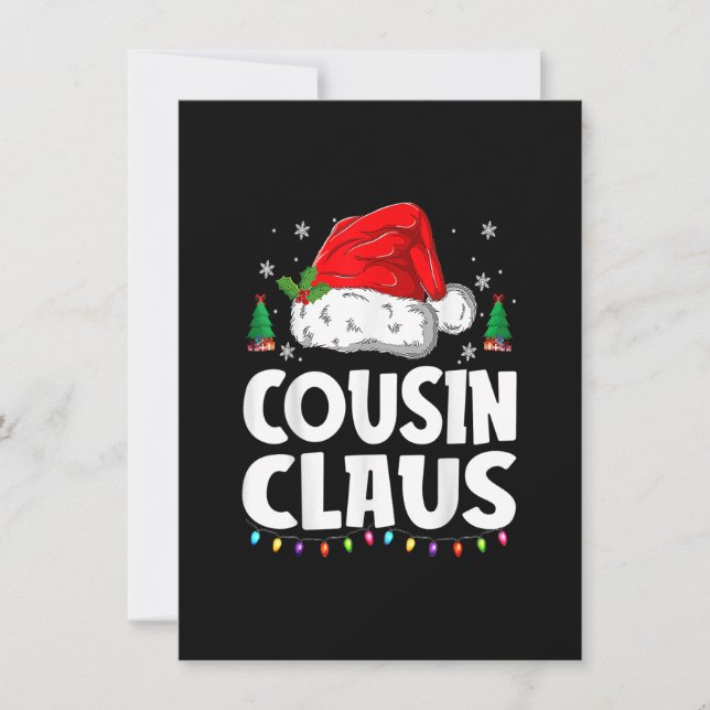 Cousin Crew Weihnachts Buffalo Rot Kariert Pajamas Einladung (Vorderseite)
