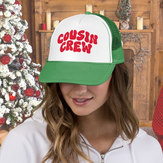 Cousin Crew Weihnachts Matching Family Wiedersehen Truckerkappe (Cousin Crew Christmas Matching Family Reunion Trucker Hat a perfect matching gift for cousins)
