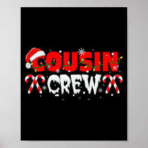Cousin Crew Weihnachtsbaum passend für Kinder Fami Poster