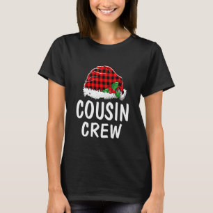 Cousin Crew Weihnachtsmann Rot Kariert Xmas Weihna T-Shirt