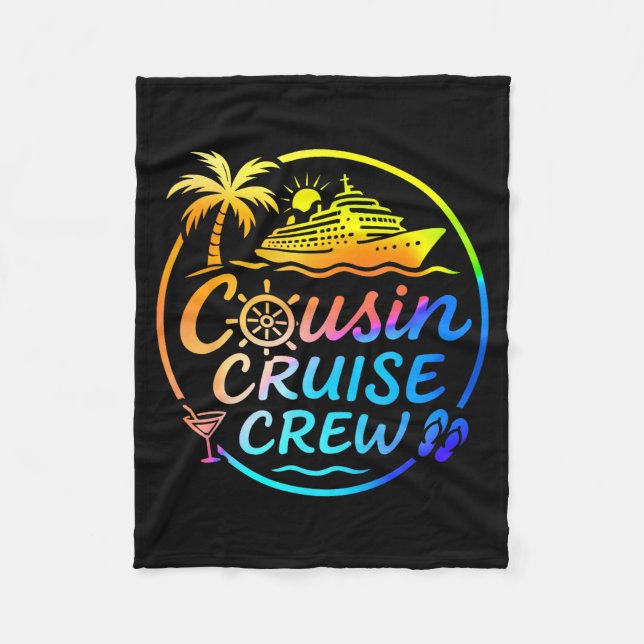 Cousin Cruise Crew Trocal Summer Vacation Matching Fleecedecke (Vorderseite)