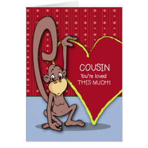 Cousin Cute Monkey on Valentine’s Day