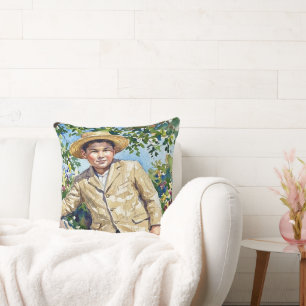 Cousin de campagne Coussin décoratif en aquarelle
