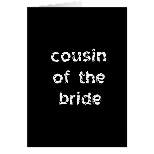 Cousin de la mariée (Devant)