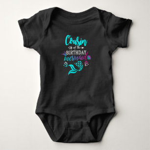 Cousin der GeburtstagsMeerjungfrau Baby Strampler