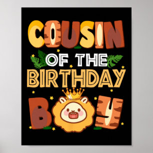 Cousin der Party-Dekoration der Jungen Löwen-Famil Poster