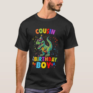 Cousin des Geburtstags Boy TRex Dinosaurier Party T-Shirt