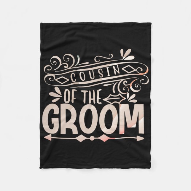 Cousin des Groom Shirt Hochzeitspaare Fleecedecke (Vorderseite)
