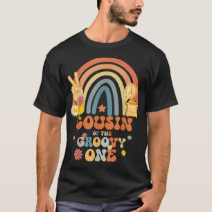 Cousin des Groovy One Rainbow Boho Birthday Par T-Shirt