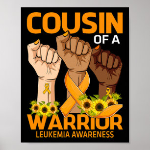 Cousin einer Warrior Leukämie Bewusstsein Sonnenbl Poster