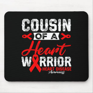 Cousin eines Herzens Krieger Herzkrankheit rotes B Mousepad