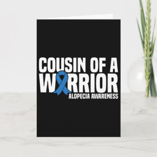 Cousin eines Kriegers Blaues Band Alopecia-Bewusst Karte