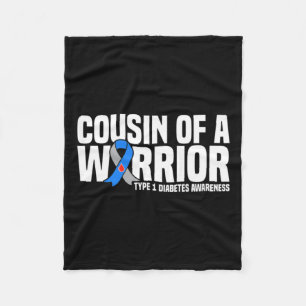 Cousin eines Warrior Typ 1 Diabetes Fleecedecke