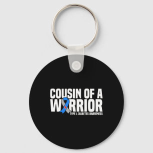 Cousin eines Warrior Typ 1 Diabetes Schlüsselanhänger
