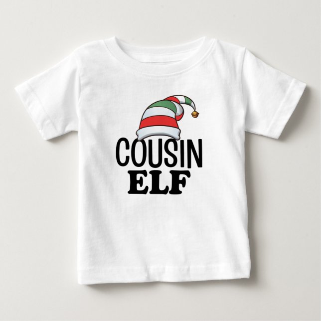 Cousin-Elf-Shirt-lustiges Baby T-shirt (Vorderseite)