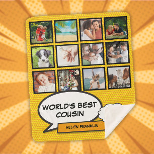 Cousin-Foto-Collage Modern Cool Lustig Comic Sherpadecke