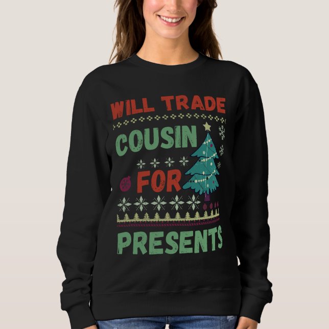 Cousin für Weihnachten Sweatshirt (Vorderseite)