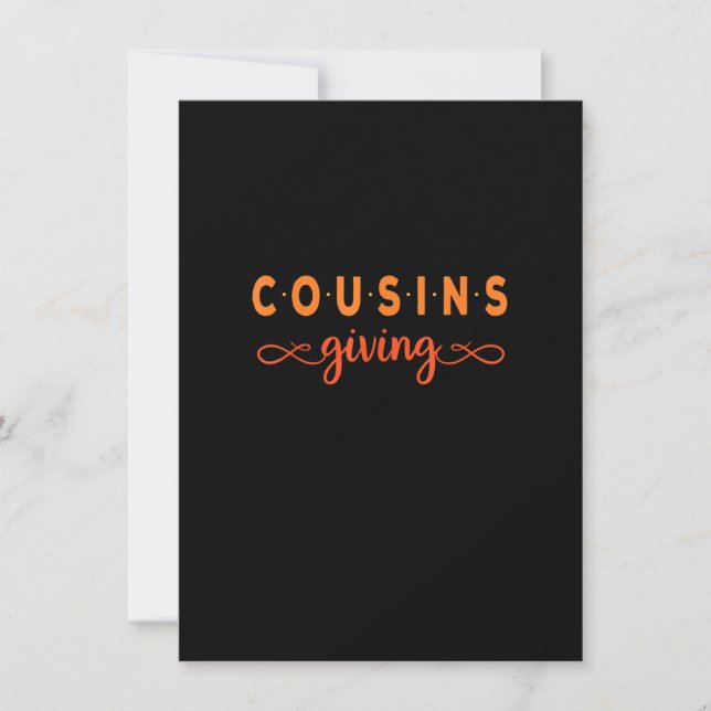 Cousin geben Erntedank Shirt für Jungs Mädchen K Einladung (Vorderseite)