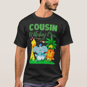 Cousin Geburtstag Crew Safari Jungle Tiere Bday Pa T-Shirt