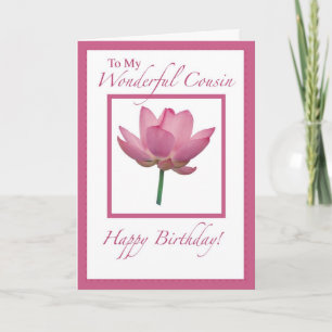 Cousin Geburtstagsfeier Blume Karte