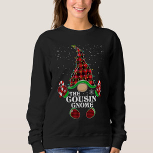 Cousin Gnome Büffel Kariert passende Familien Weih Sweatshirt