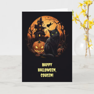 Cousin Happy Halloween Cute Haunted Karte