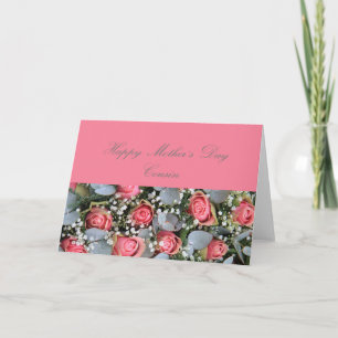 Cousin Happy Mother Day Rose Card Karte