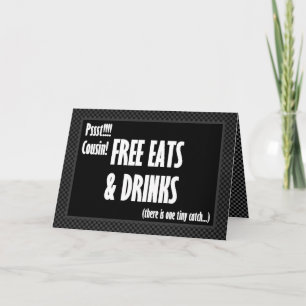 COUSIN Invitation de l'Usher drôle Nourriture grat