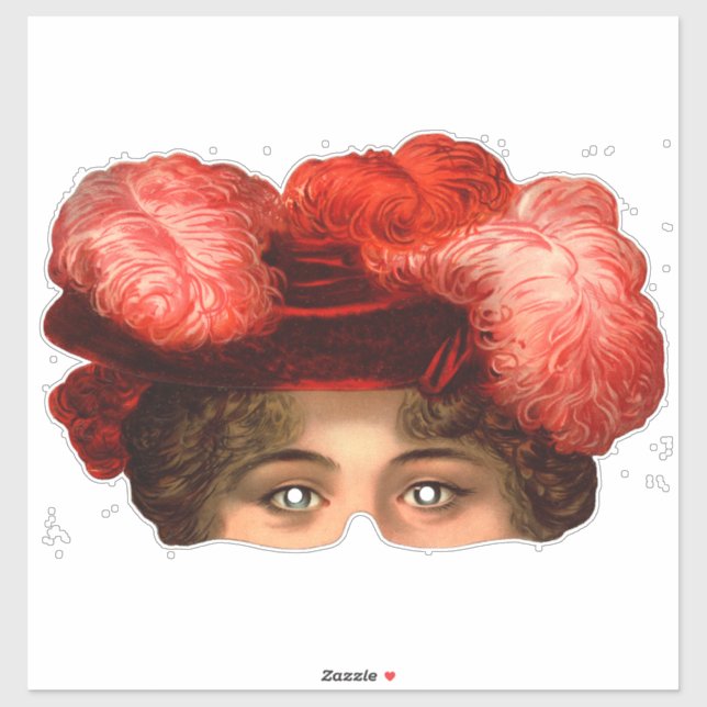 Cousin Kate - Vintage Viktorianische Maske Aufkleber (Blatt)