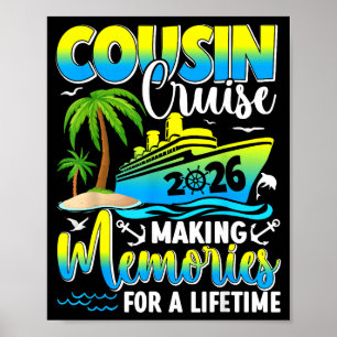 Cousin-Kreuzfahrt 2026 Sommerferien Strand Familie Poster