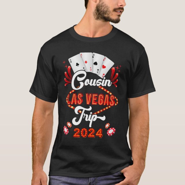 Cousin Las Vegas Trip 2024 Family Square Vacation T-Shirt (Vorderseite)