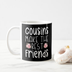 Cousin machen die besten Freunde Aquarell-Blume Kaffeetasse