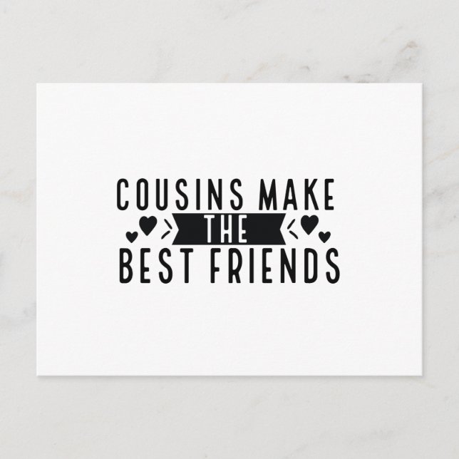 Cousin machen die besten Freunde - Funny Cousins G Postkarte (Vorderseite)