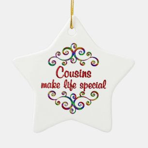 Cousin machen lebenswichtig keramik ornament