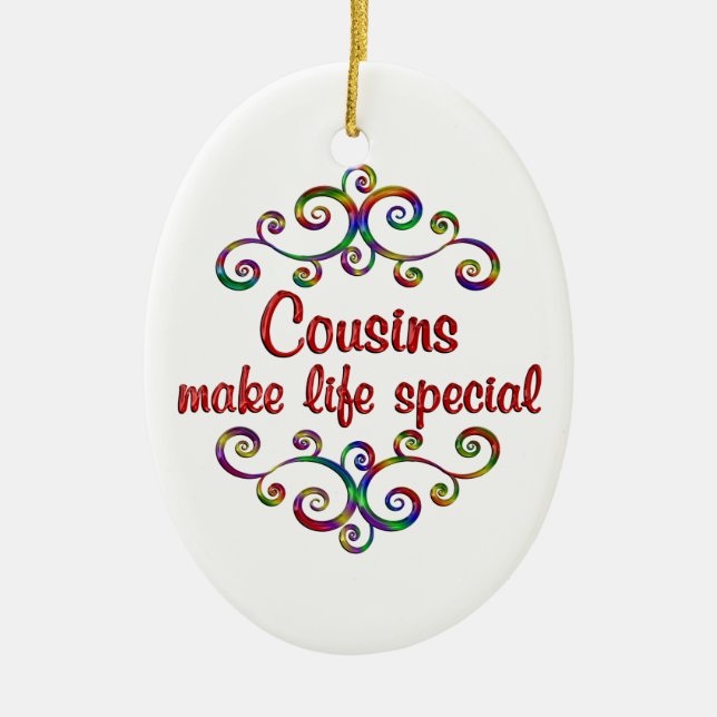 Cousin machen lebenswichtig keramik ornament (Vorne)
